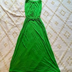 Arden B Strapless Green Maxi Dress. Size S. Generous fit could fit Medium.